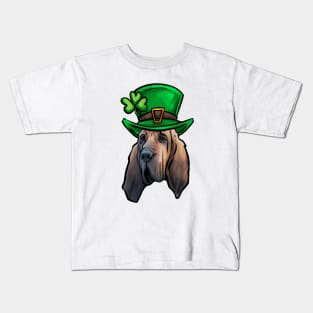 St Patricks Day Bloodhound Kids T-Shirt